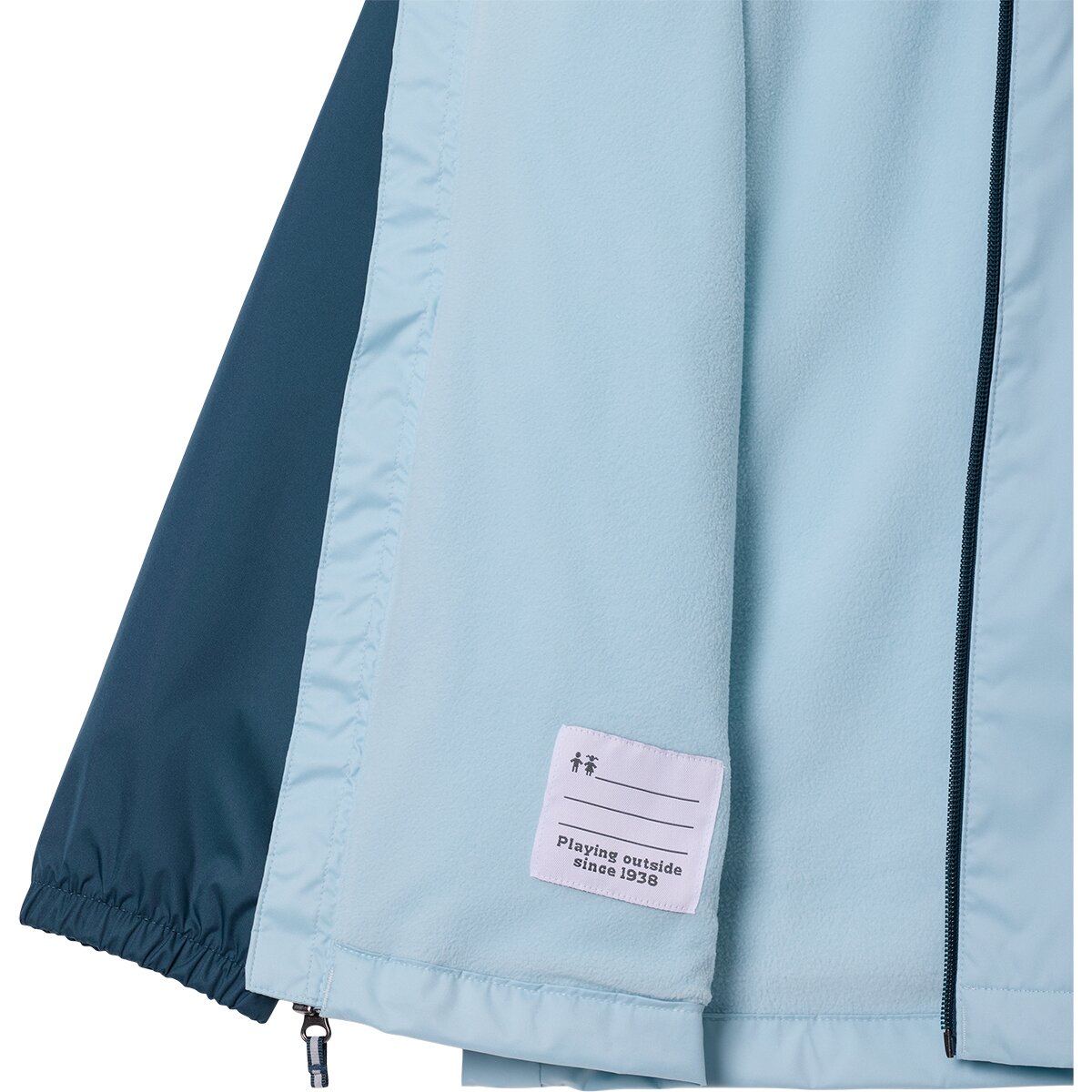 Куртка Columbia Rainy Trails III Fleece Lined Jacket для мальчиков, цвет: Морской светлый / Синий — фото 2