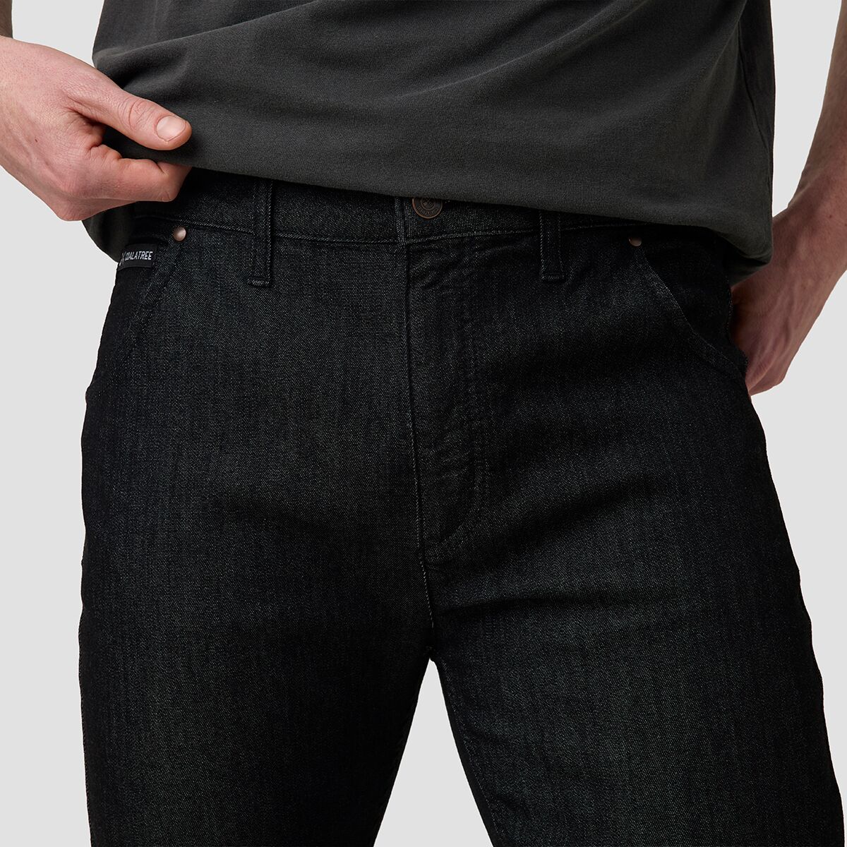 Мужские брюки Coalatree Decaf Denim Slim Pant, цвет: Чёрный — фото 5