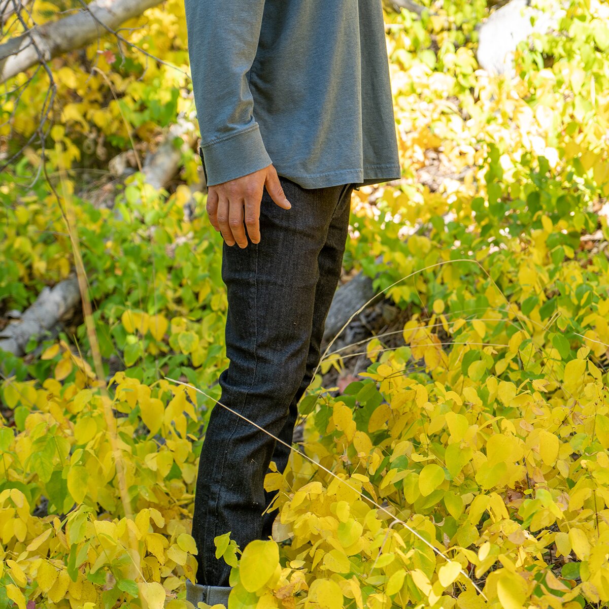 Мужские брюки Coalatree Decaf Denim Slim Pant, цвет: Чёрный — фото 9