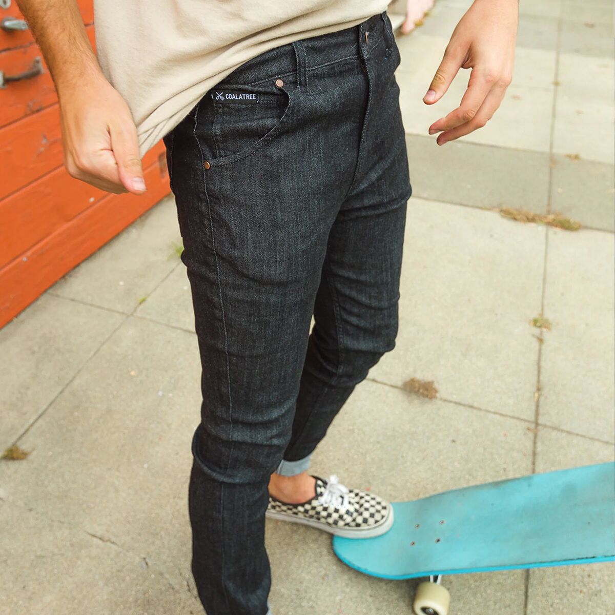 Мужские брюки Coalatree Decaf Denim Slim Pant, цвет: Чёрный — фото 2