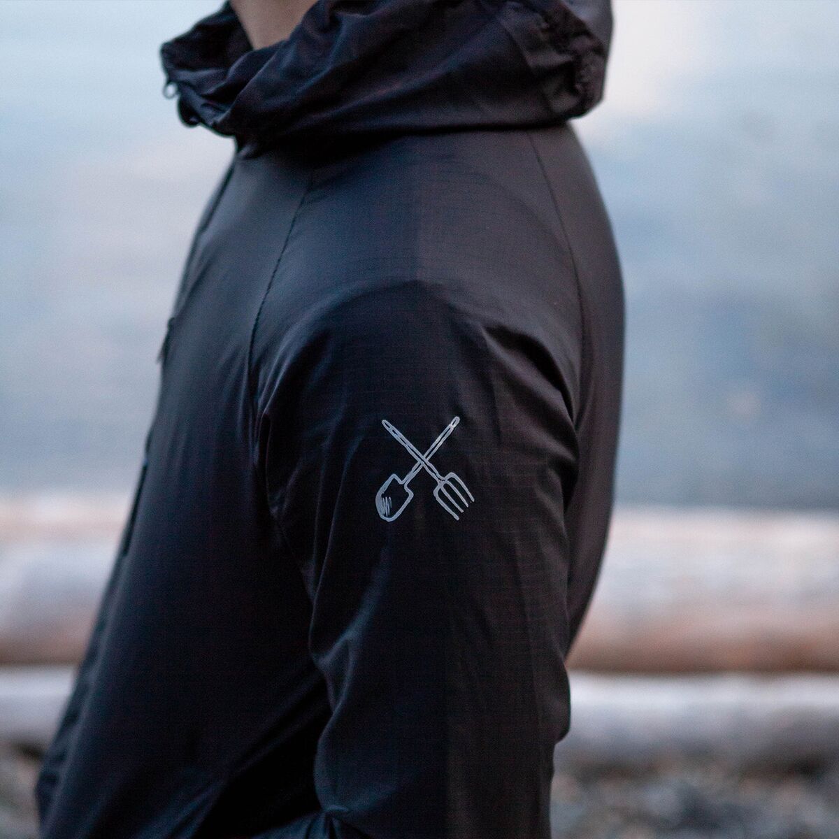 Куртка Coalatree Whistler Windbreaker - Unisex, цвет: Чёрный — фото 5