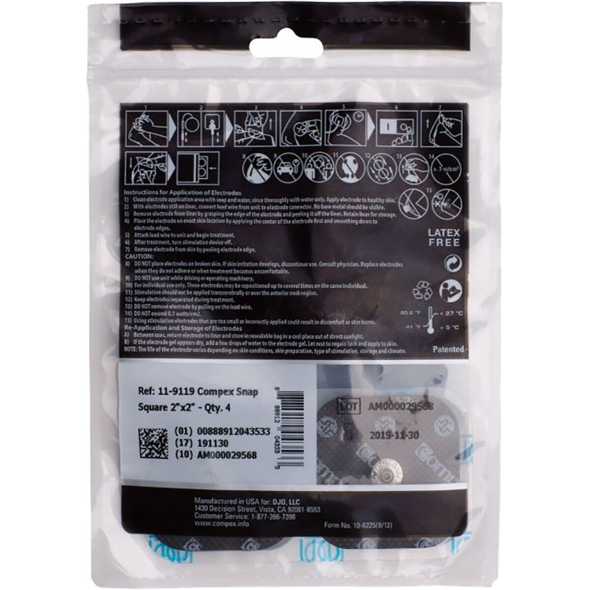 Électrodes Compex Easy Snap 2x2 - Lot De 5 Paires (10 électrodes) - Neuf