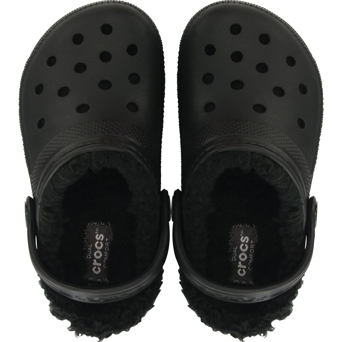 Детские сабо Crocs Classic Lined Clog, цвет: Чёрный — фото 3
