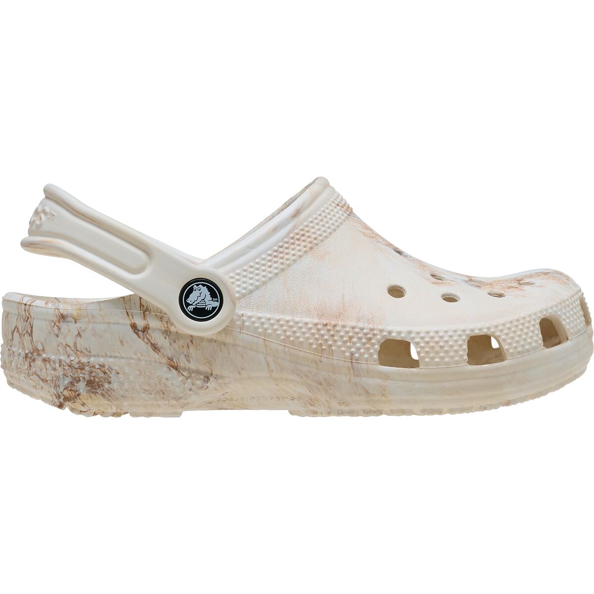 Детские сабо Crocs Classic Marbled Clog - Toddlers', цвет: Костяной