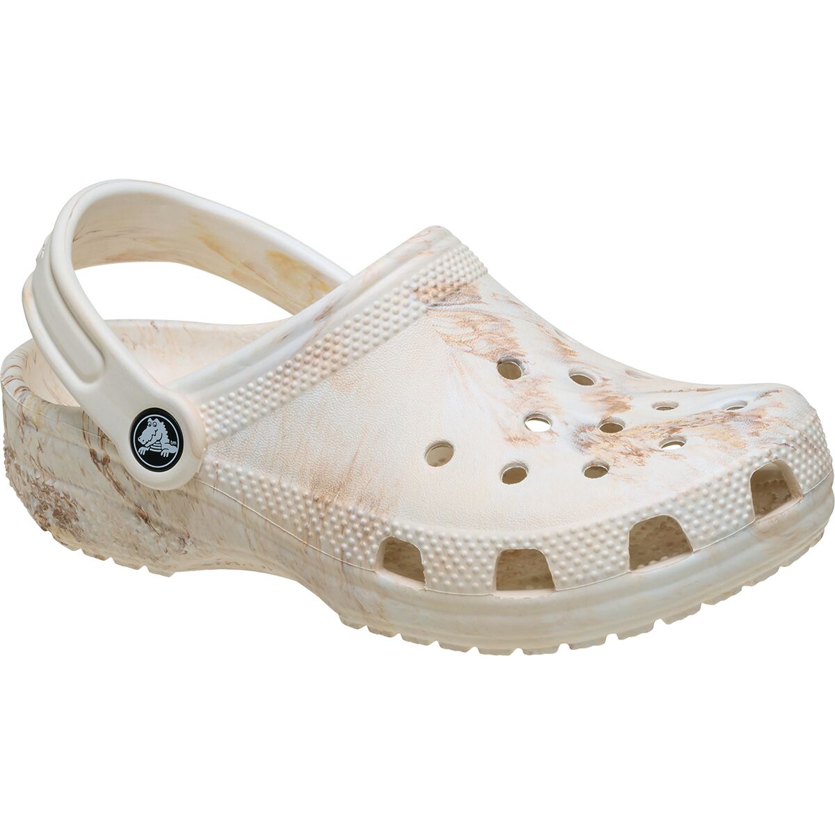 Детские сабо Crocs Classic Marbled Clog - Toddlers', цвет: Костяной — фото 2