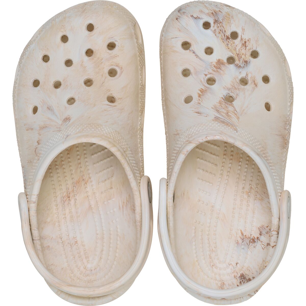 Детские сабо Crocs Classic Marbled Clog - Toddlers', цвет: Костяной — фото 5