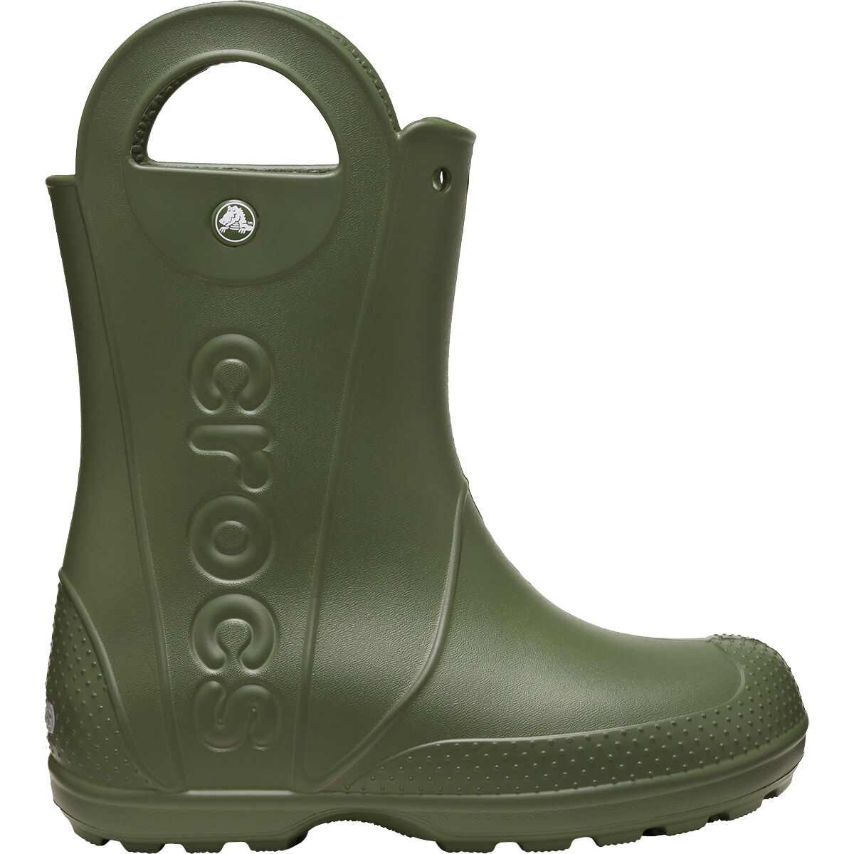 Детские ботинки Crocs Handle It Rain Boot, цвет: Армейский зелёный