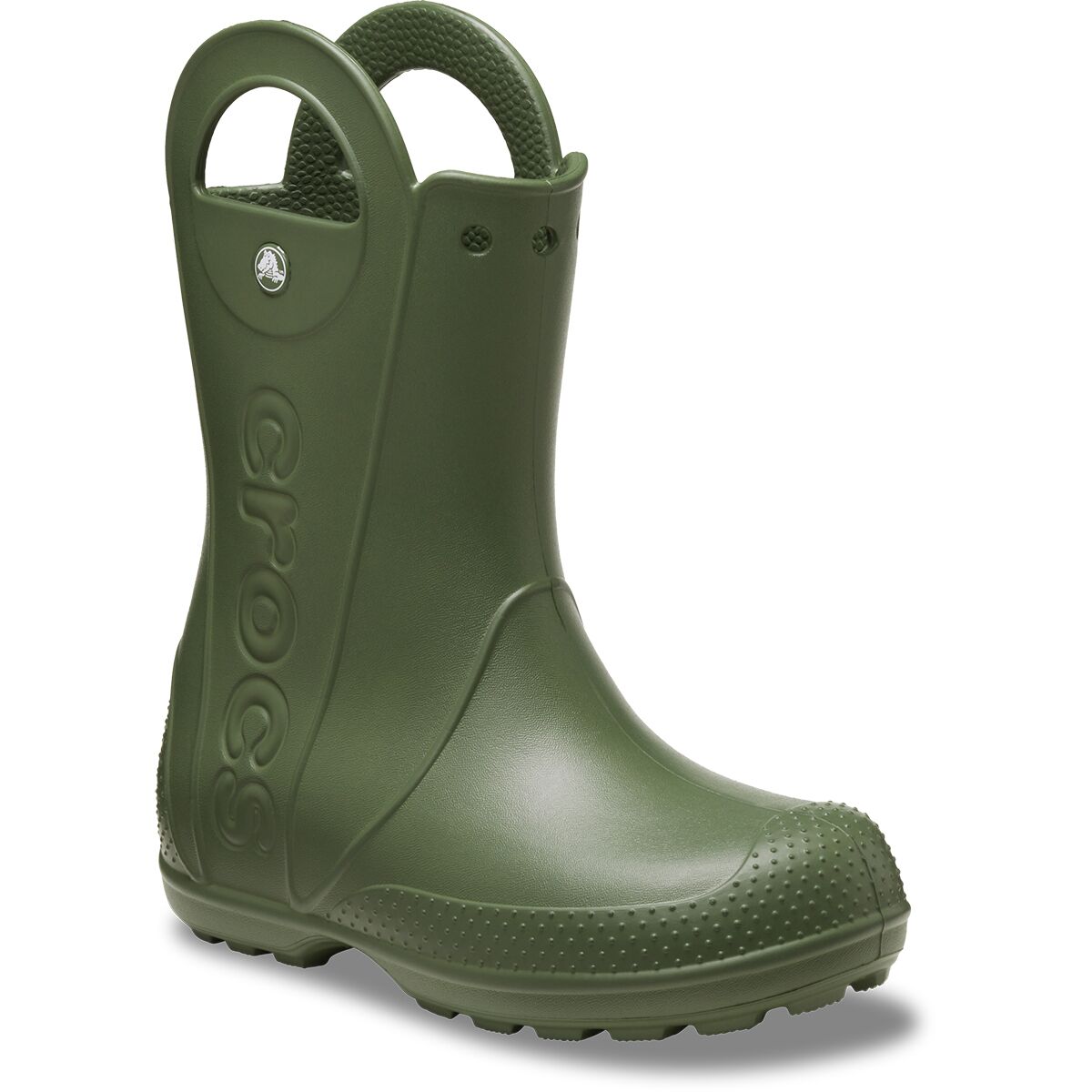 Детские ботинки Crocs Handle It Rain Boot, цвет: Армейский зелёный — фото 5