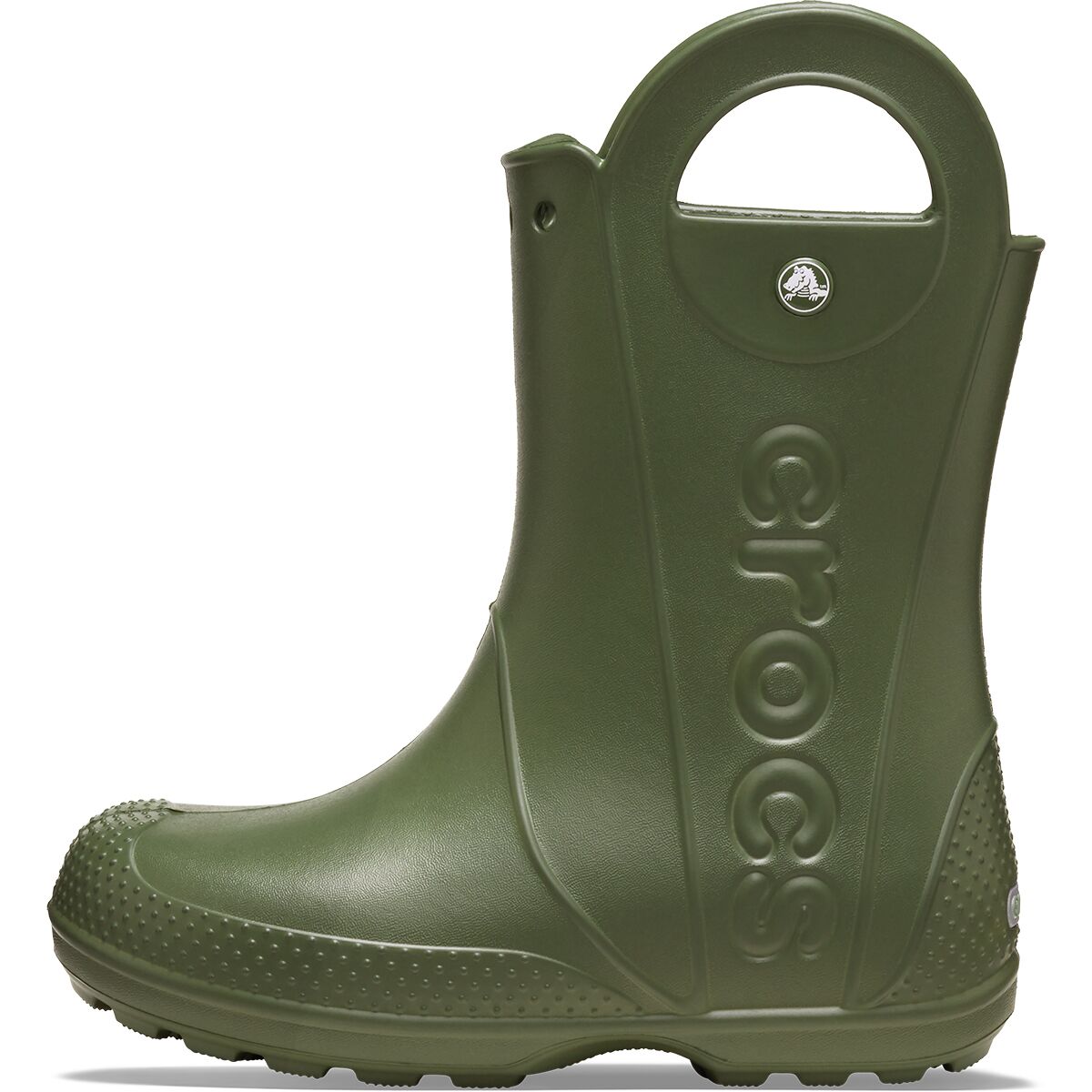 Детские ботинки Crocs Handle It Rain Boot, цвет: Армейский зелёный — фото 6