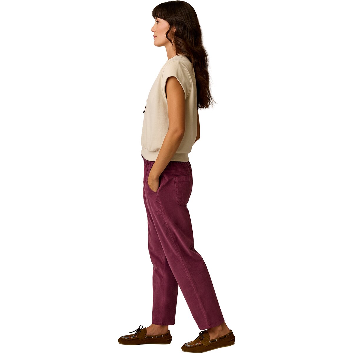 Женские брюки Carve Designs Zoe Buttercord Pant, цвет: Bramble — фото 2