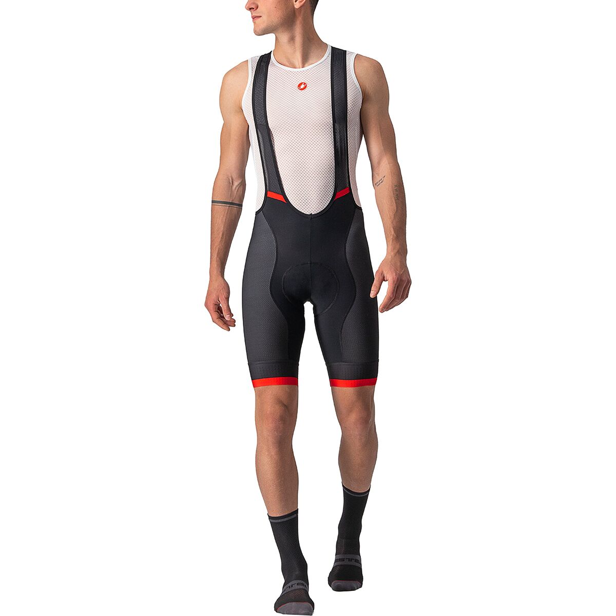 Castelli Competizione Bibshort Homme - Short De Cyclisme Avec Peau KISS Air² Et Jambes Aérodynamiques