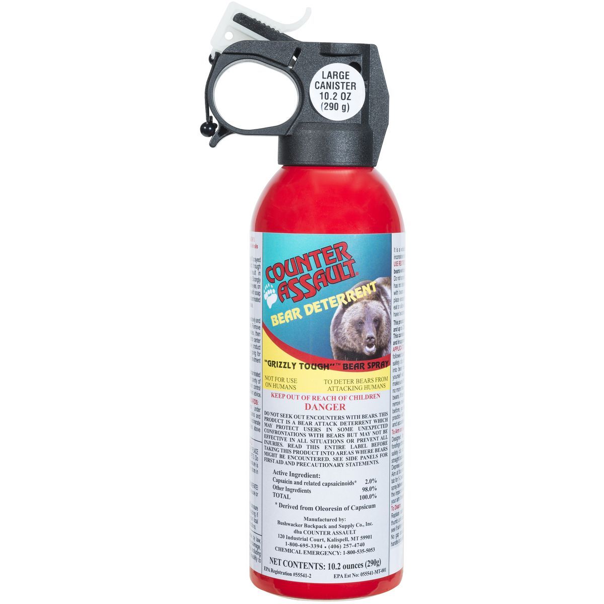 Counter Assault 10.2oz Bear Deterrent Spray + Belt Holster - Hike & Camp