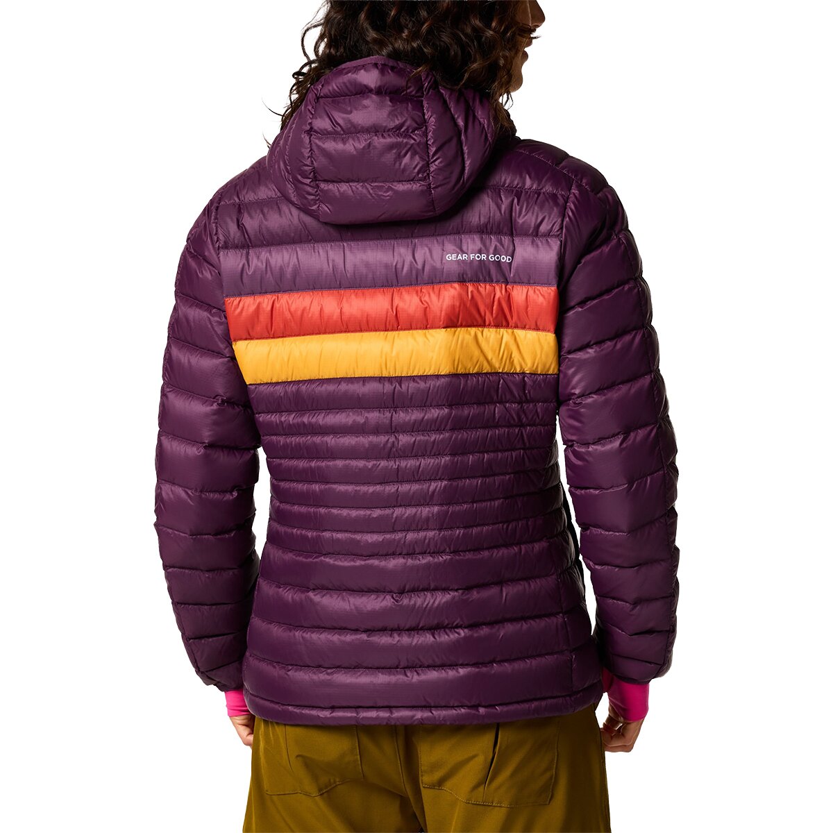 Женская куртка Cotopaxi Fuego Hooded Down Jacket, цвет: Acai Stripes — фото 8