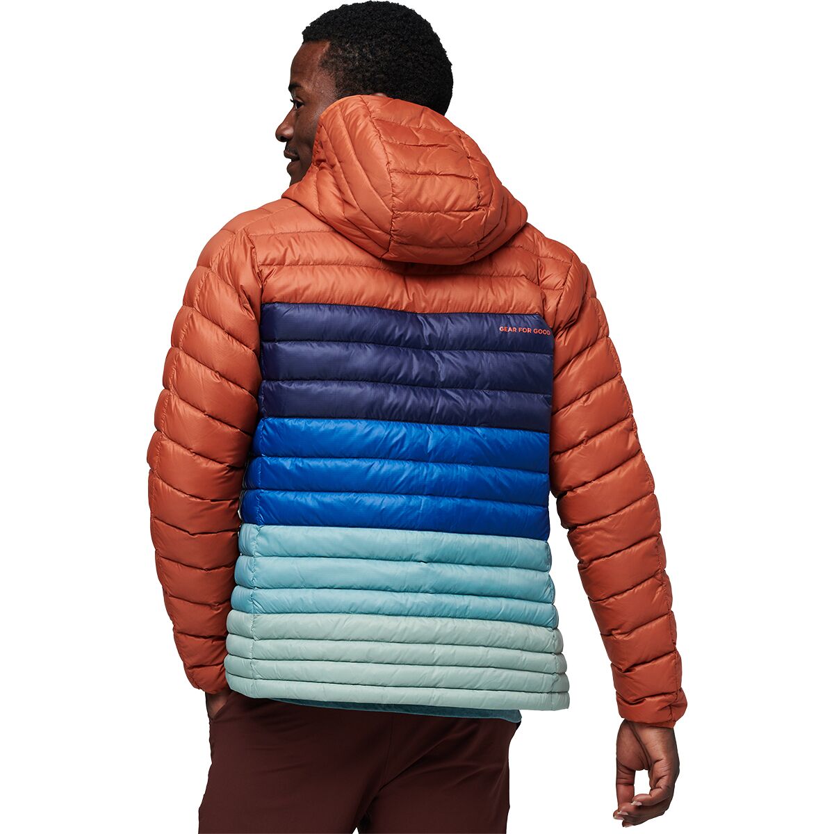 Cotopaxi Fuego Down Hooded Colorblock Jacket Men's Clothing