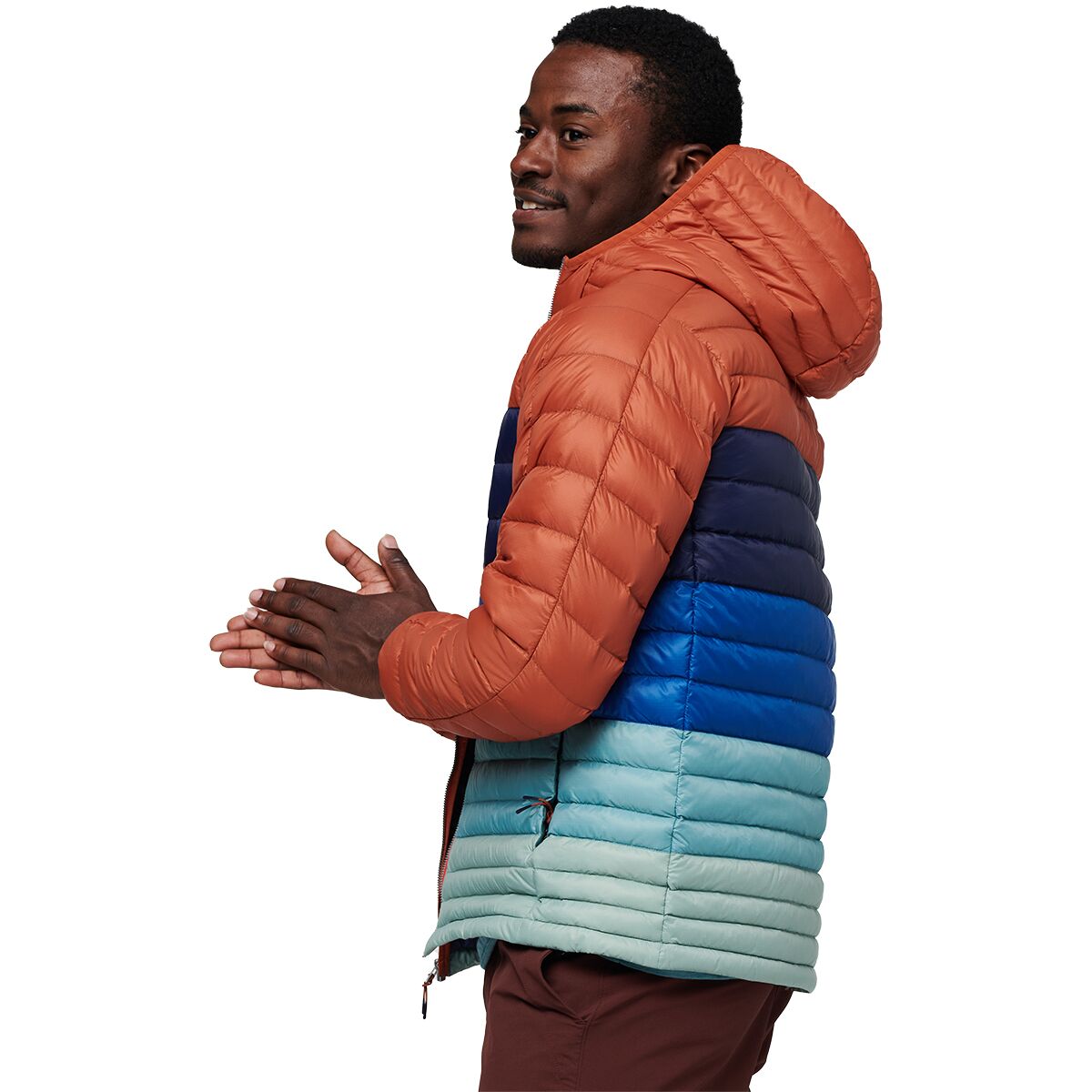 Cotopaxi Fuego Down Hooded Colorblock Jacket Men's Clothing
