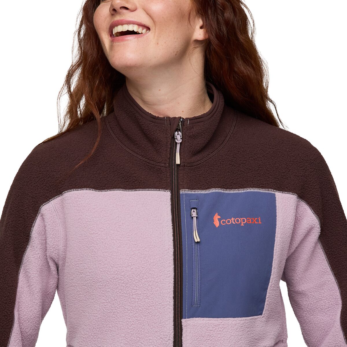 Женская куртка Cotopaxi Abrazo Fleece Full-Zip, цвет: Кофейный / Кварцевый — фото 5
