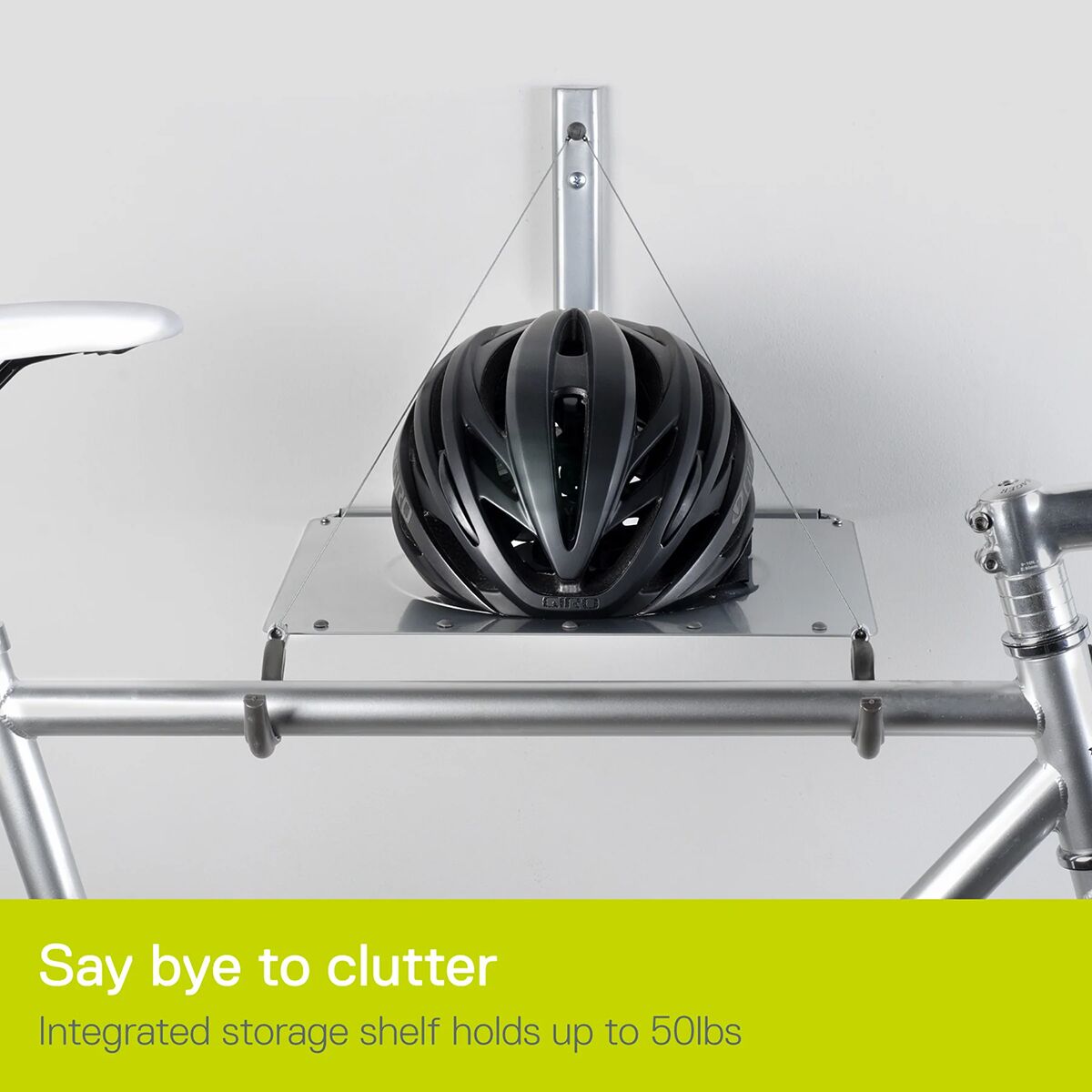 Delta Single Bike Wall Mount Rack + Shelf