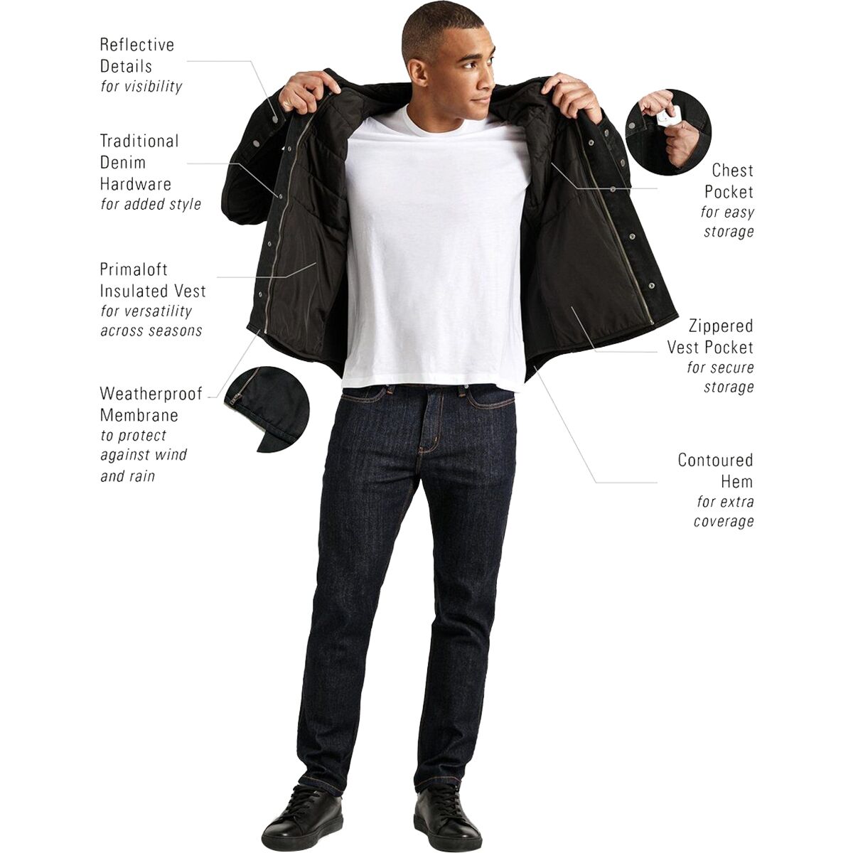 DU/ER Stay Dry AllWeather Denim Jacket Men's Clothing