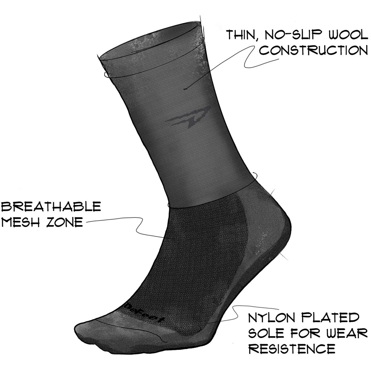 DeFeet Wooleator Wool Blend 3in Sock
