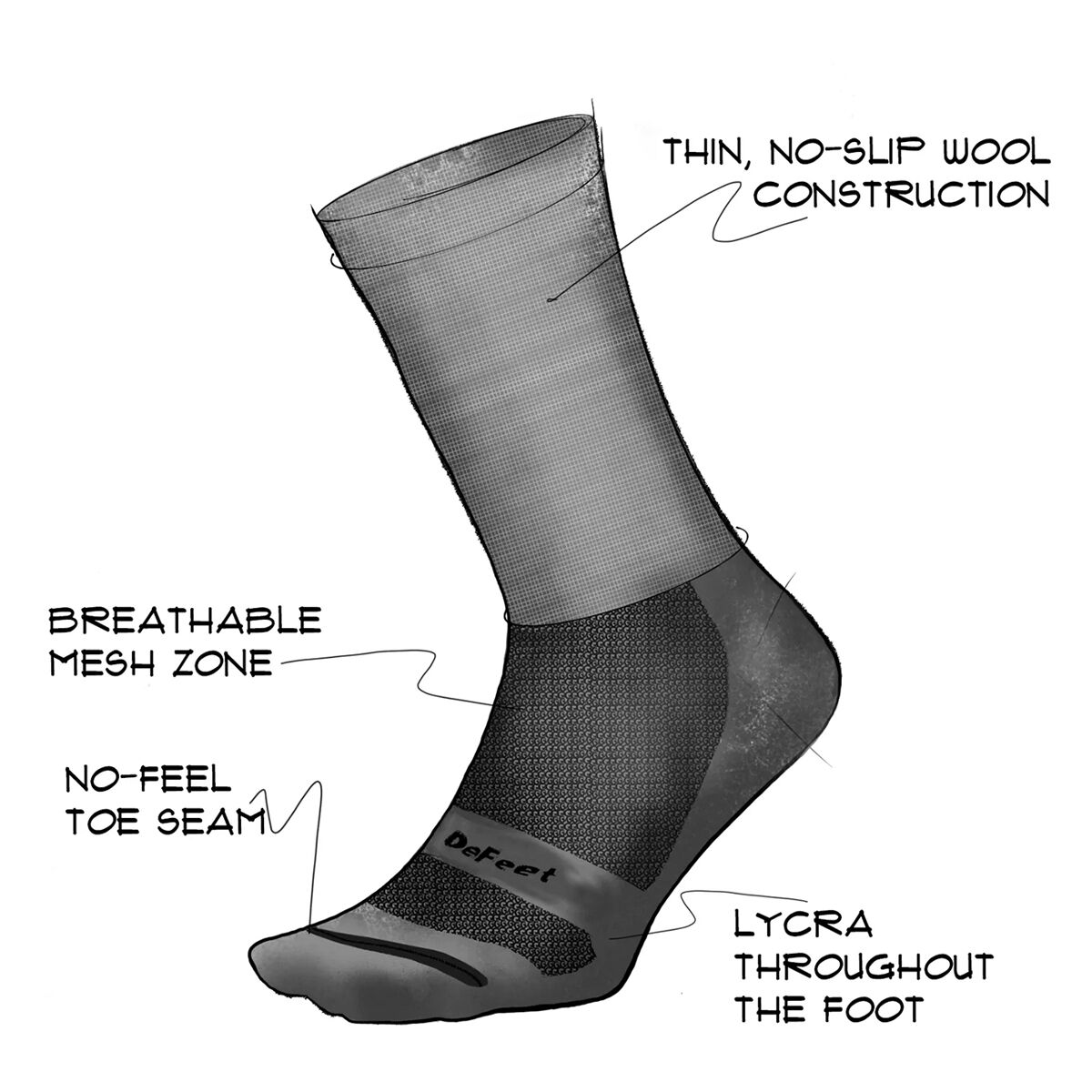 DeFeet Wooleator Pro 3in Sock Bike
