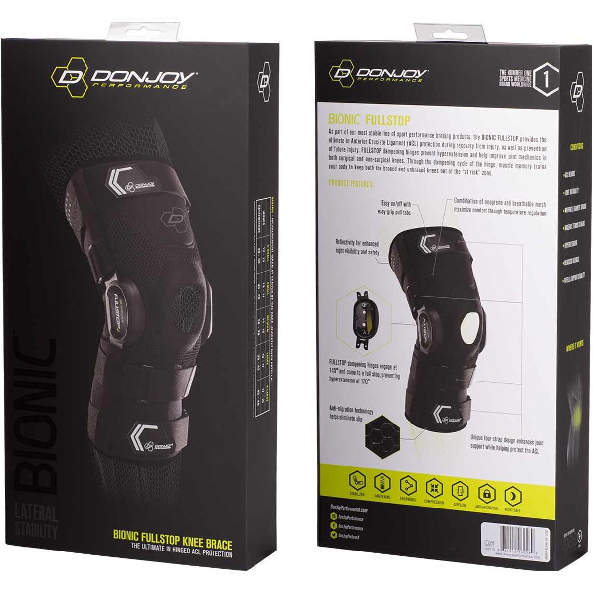 Don Joy Bionic Fullstop Knee Brace Snowboard