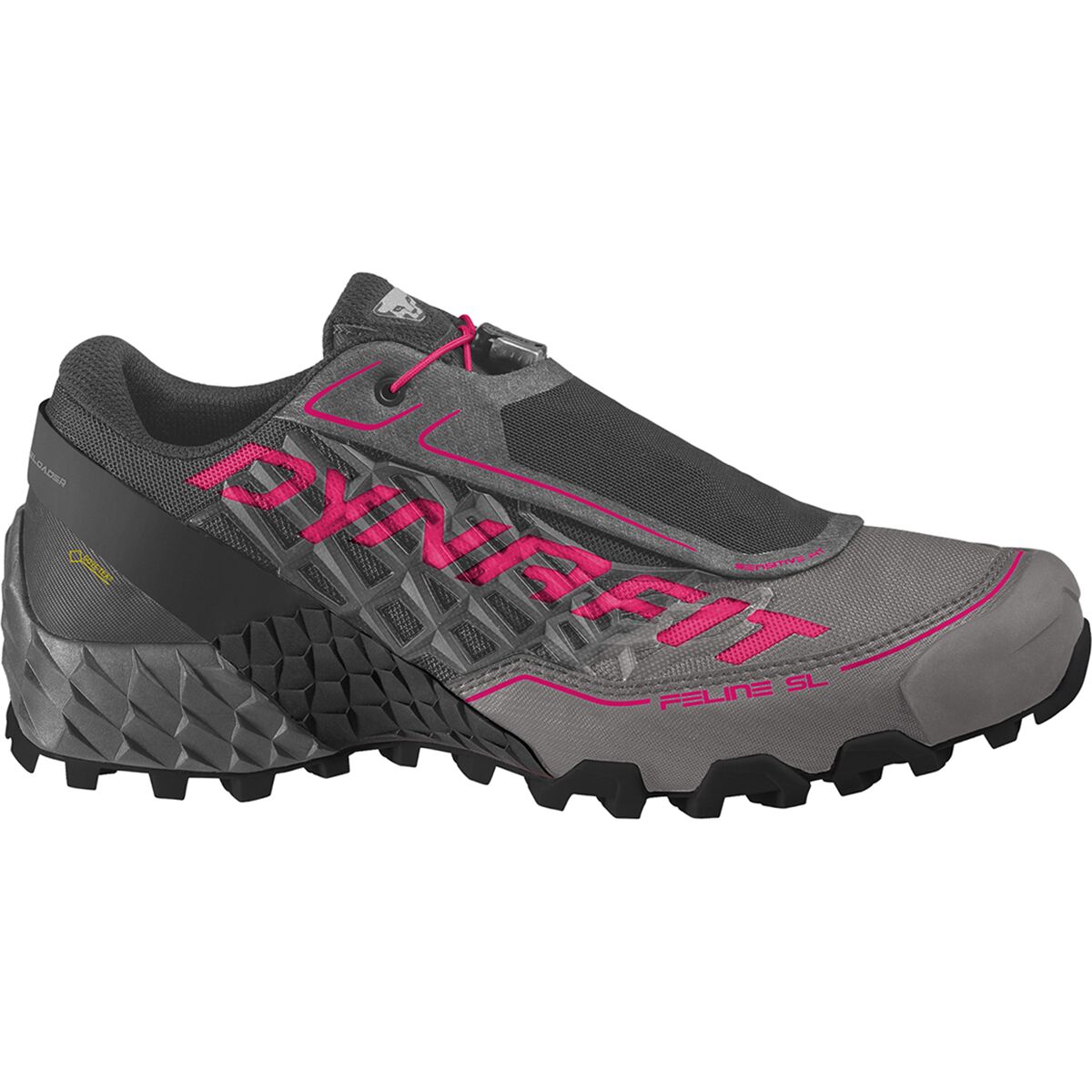Chaussures De Trail Running Dynafit Feline SL W GTX Pour Femme - Carbon/Flamingo, Imperméables Et Compétition