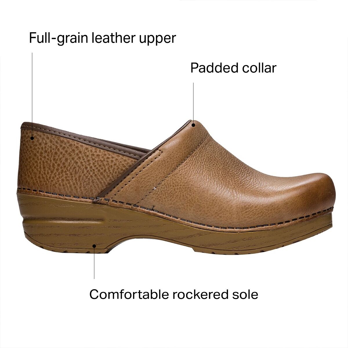 Женские сабо Dansko Professional Distressed Clog, цвет: Медовый — фото 9