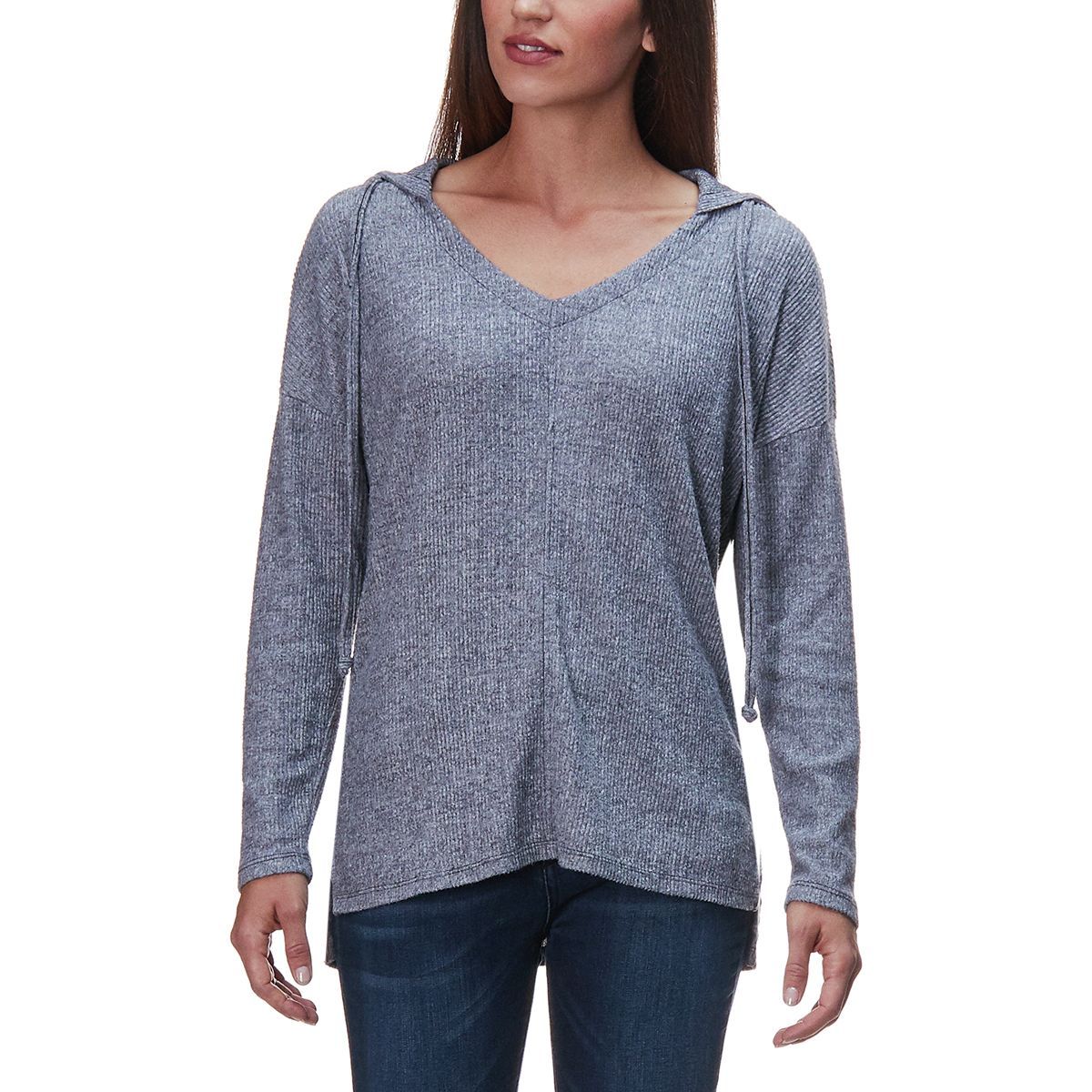 Dylan Fuzzy Flecked Fleece Slouchy Hoodie Women's Clothing