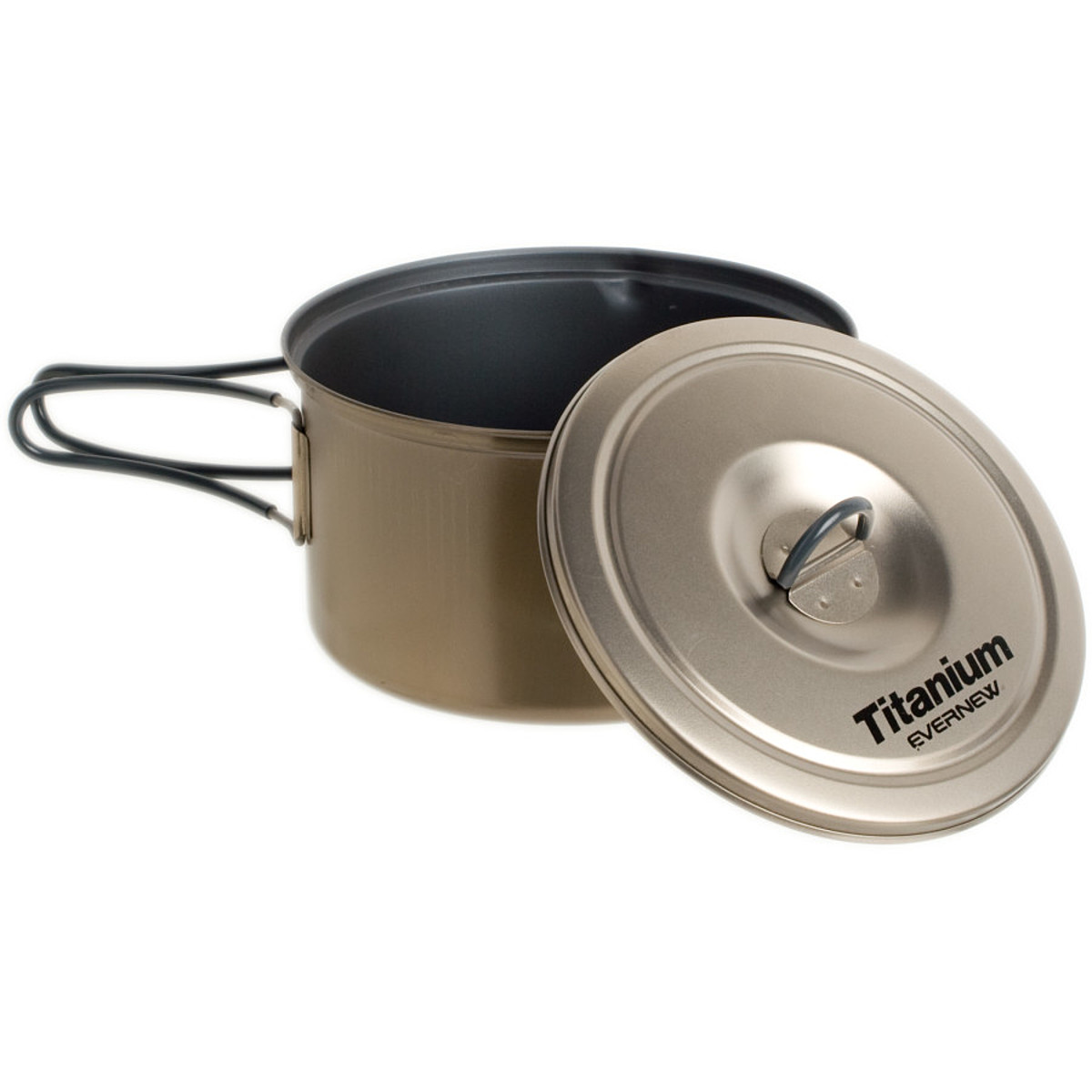 EVERNEW Titanium Pot 0.9-Liter - Ultralight Non-Stick Camping Cookware