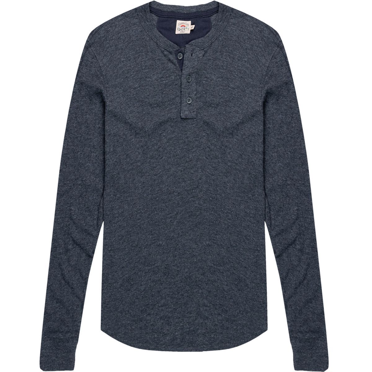 Faherty Sweater Knit Slub Cotton Henley Men's