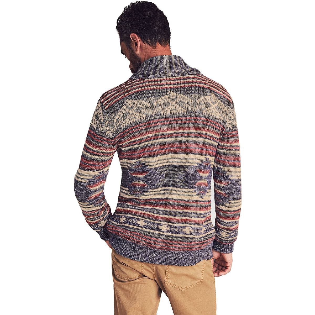 Faherty Jacquard Cardigan Sweater - Men's - Clothing