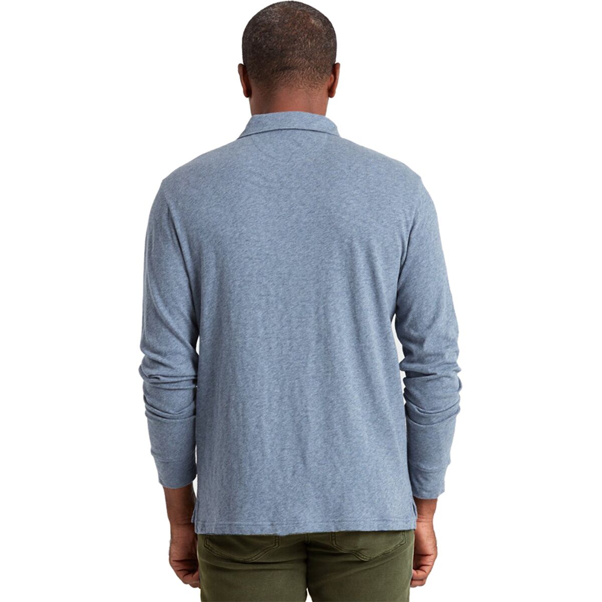 Faherty Luxe Solid Heather Long-Sleeve Polo Shirt - Men's - Clothing