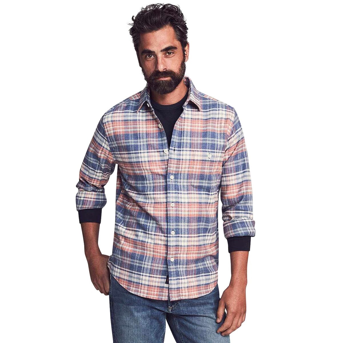 Faherty Stretch Seaview Flannel Shirt - Men's - Clothing