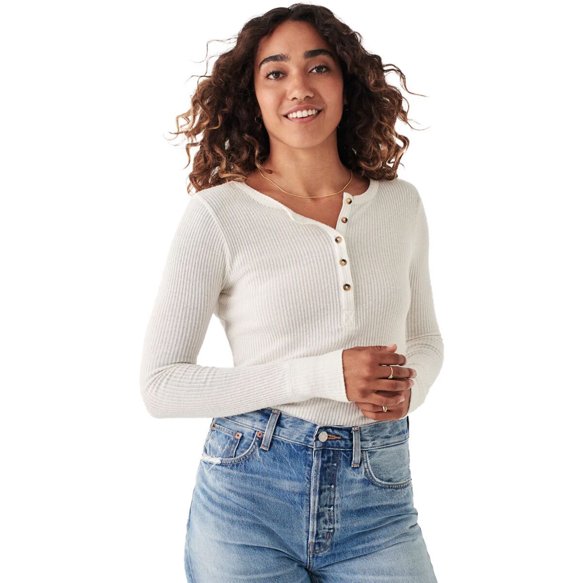 Faherty Legend Rib Gila Henley Women's Clothing