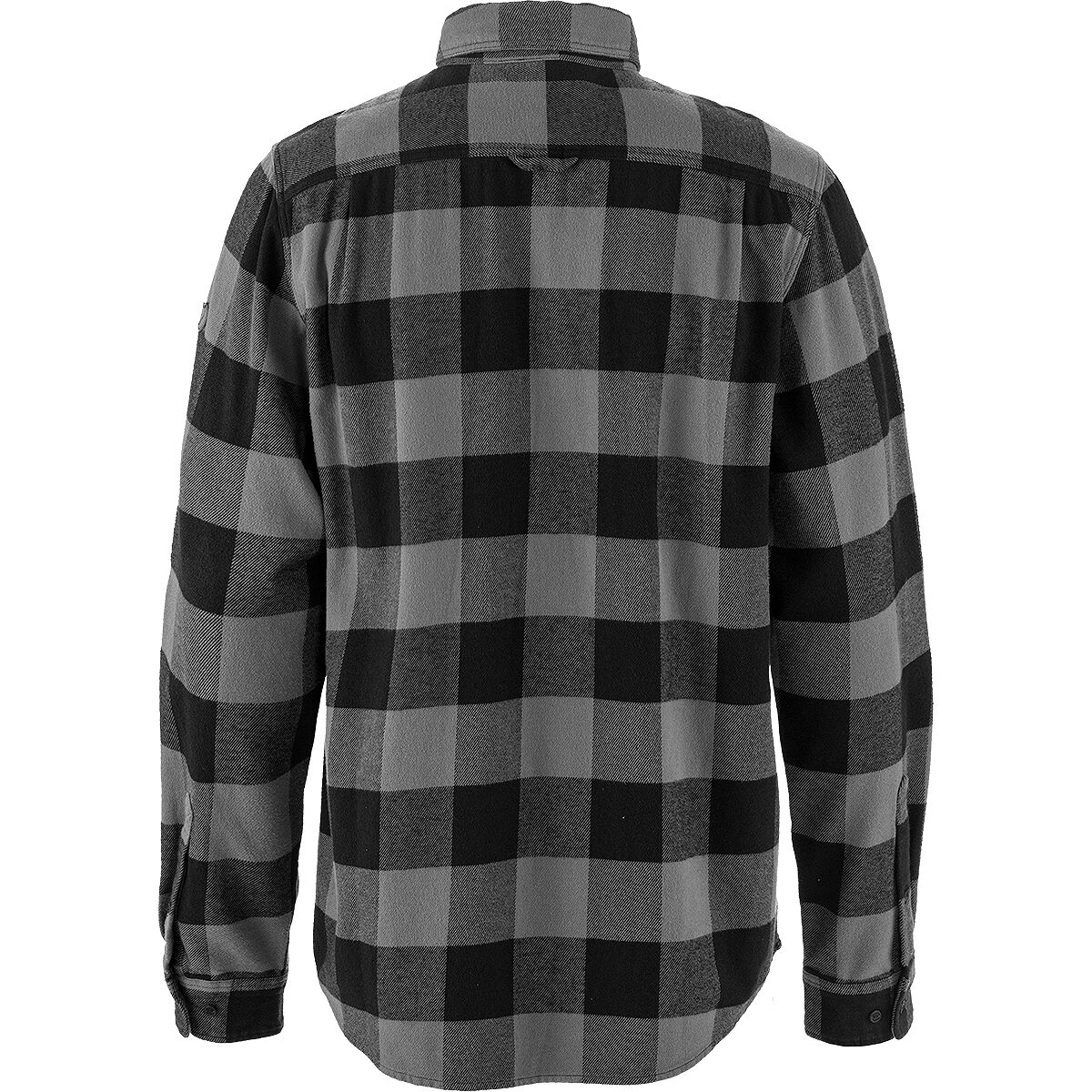 Мужская рубашка Fjallraven Ovik Heavy Flannel, цвет: Чёрный / Серый — фото 2