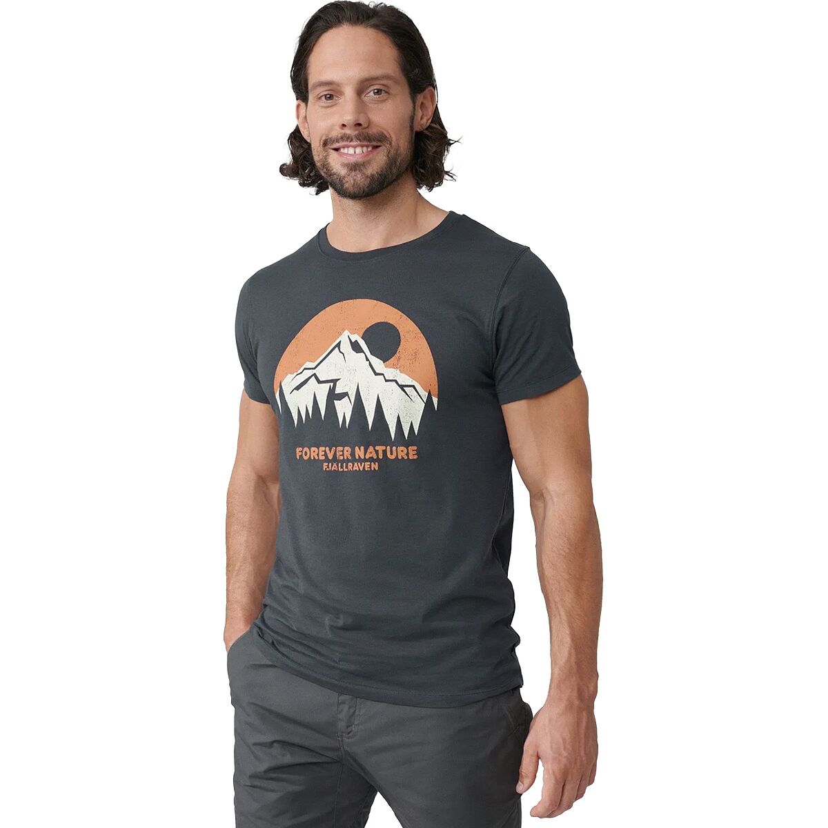 Мужская футболка Fjallraven Nature, цвет: Тёмный тёмно-синий