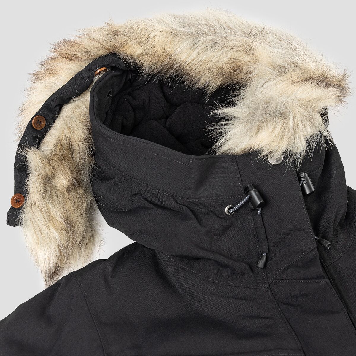 Женская куртка Fjallraven Nuuk Insulated, цвет: Чёрный — фото 3