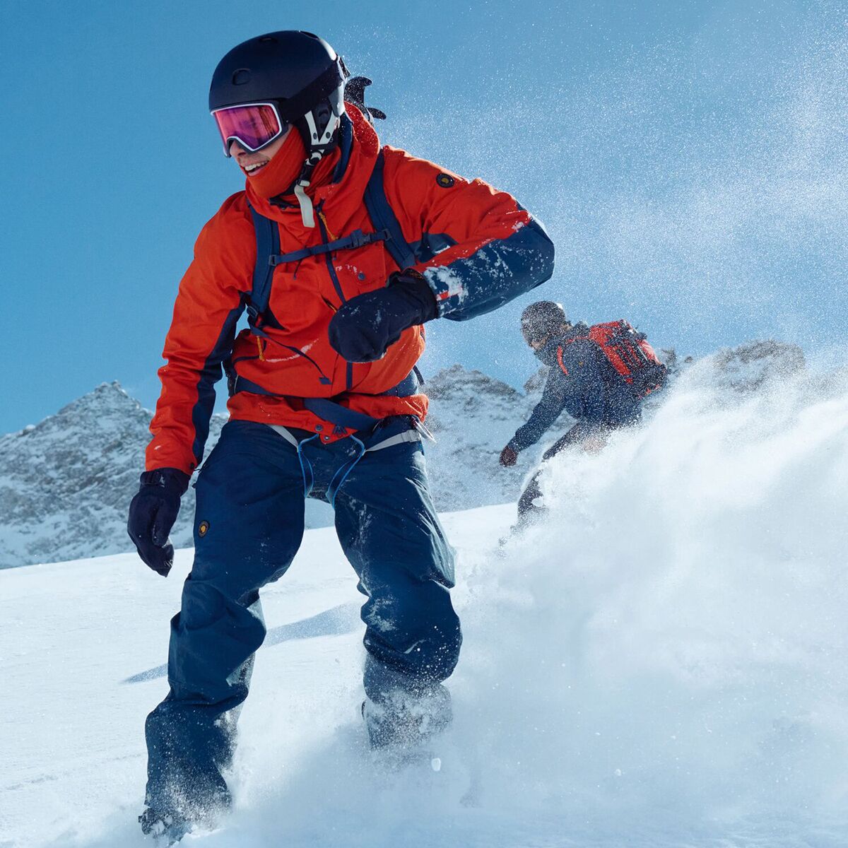 Мужская куртка Fjallraven Bergtagen G-1000, цвет: Оранжевый / Синий — фото 5