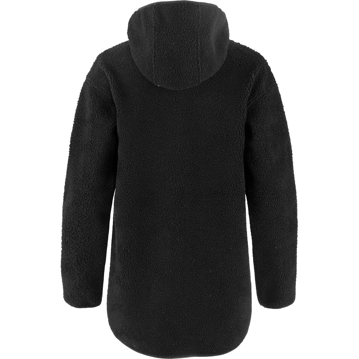Женские толстовки Fjallraven Vardag Pile Long Fleece, цвет: Чёрный — фото 3