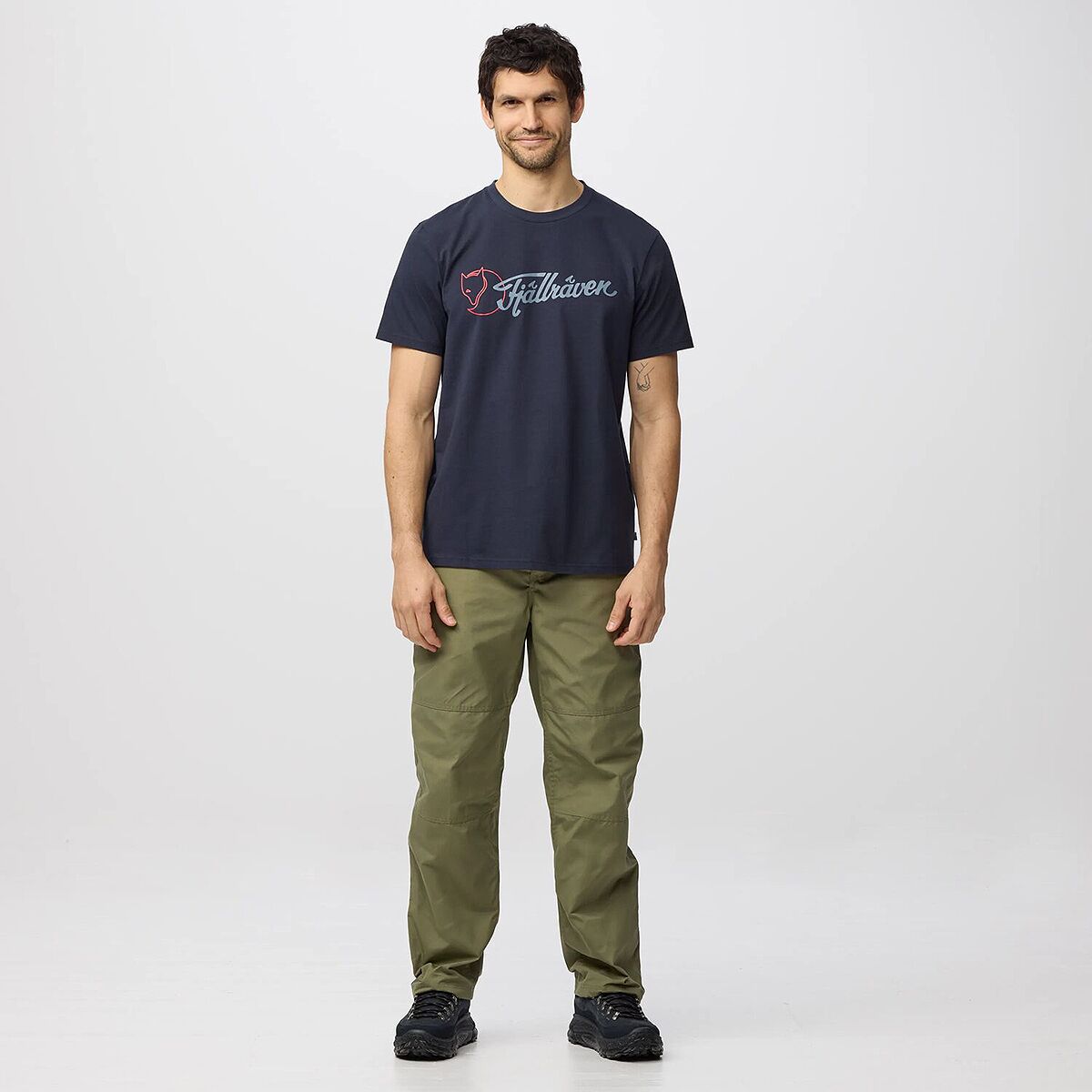 Мужская футболка Fjallraven Archive Logo, цвет: Тёмный тёмно-синий — фото 5