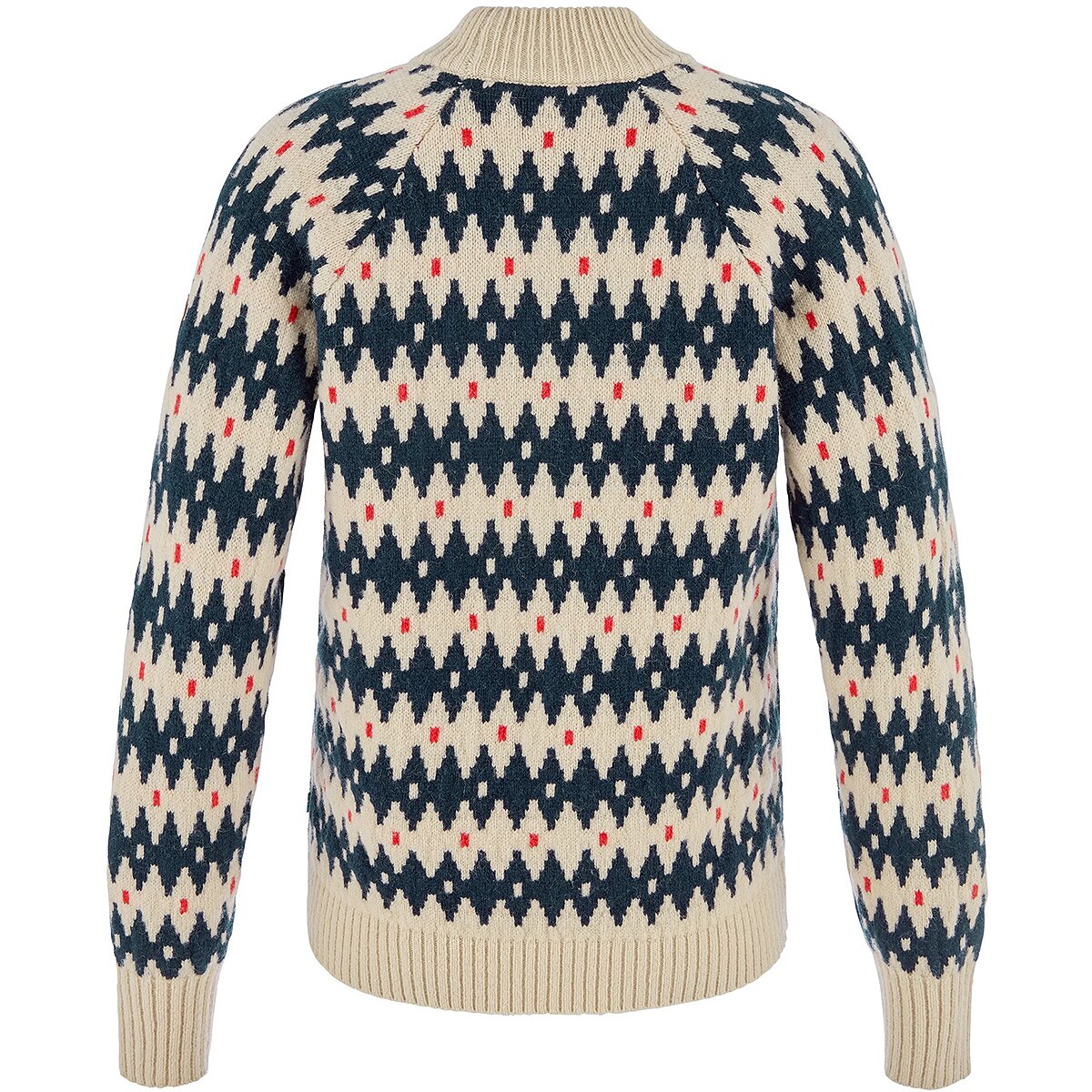Женский топ Fjallraven Ovik Jacquard Knit Top, цвет: Бежевый / Тёмно-синий — фото 3