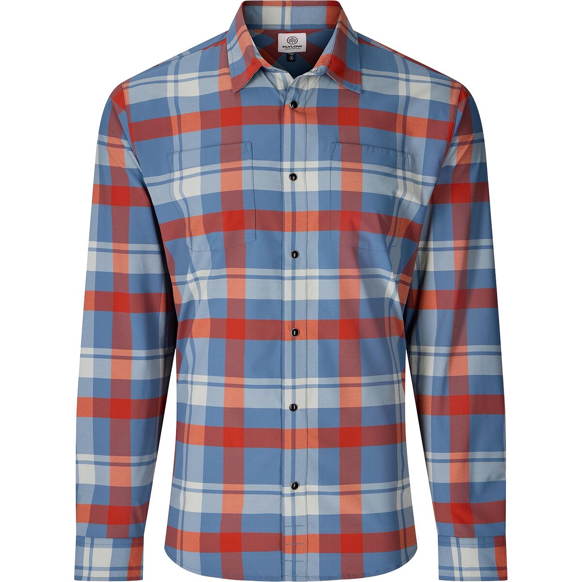 Мужская рубашка Flylow Royal Chambray, цвет: Океанский / Клетчатый — фото 5