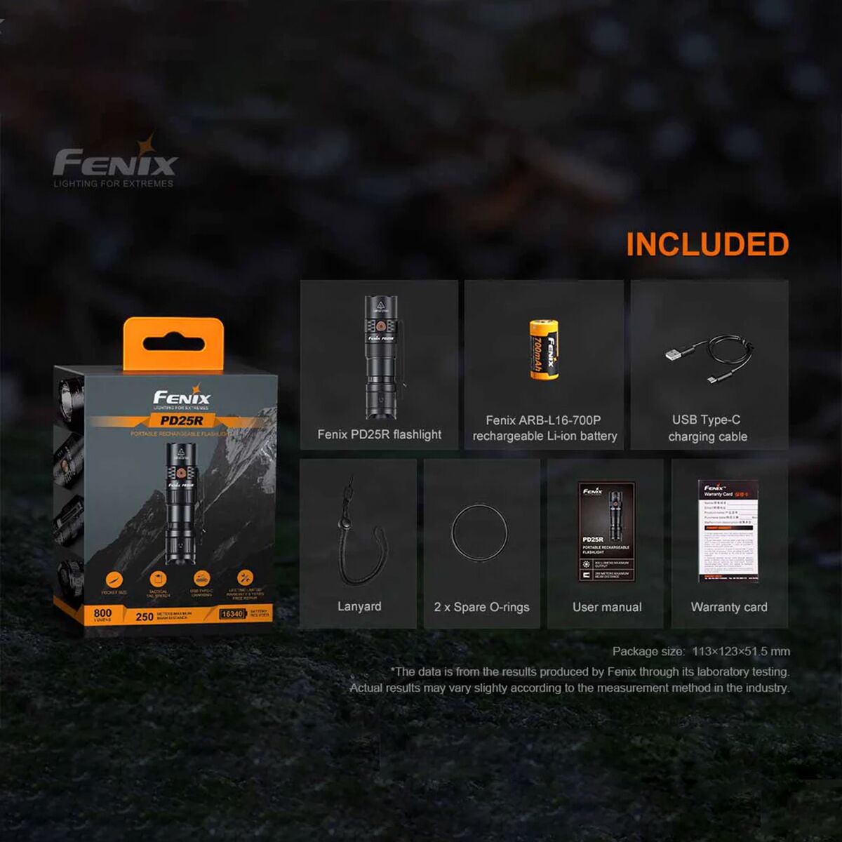 Fenix PD25R Flashlight
