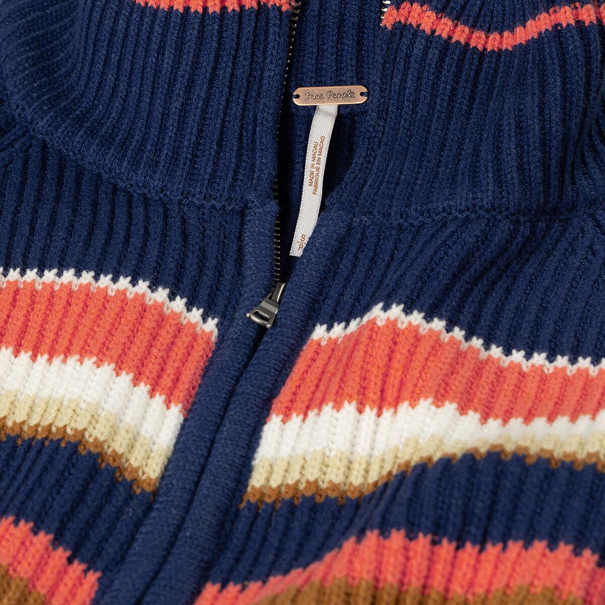 Free People Striped Greta 1/2-Zip Sweater - Women´s