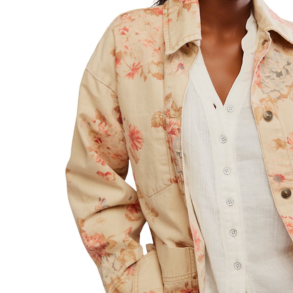 Free People Avery Print Denim Jacket - Women´s