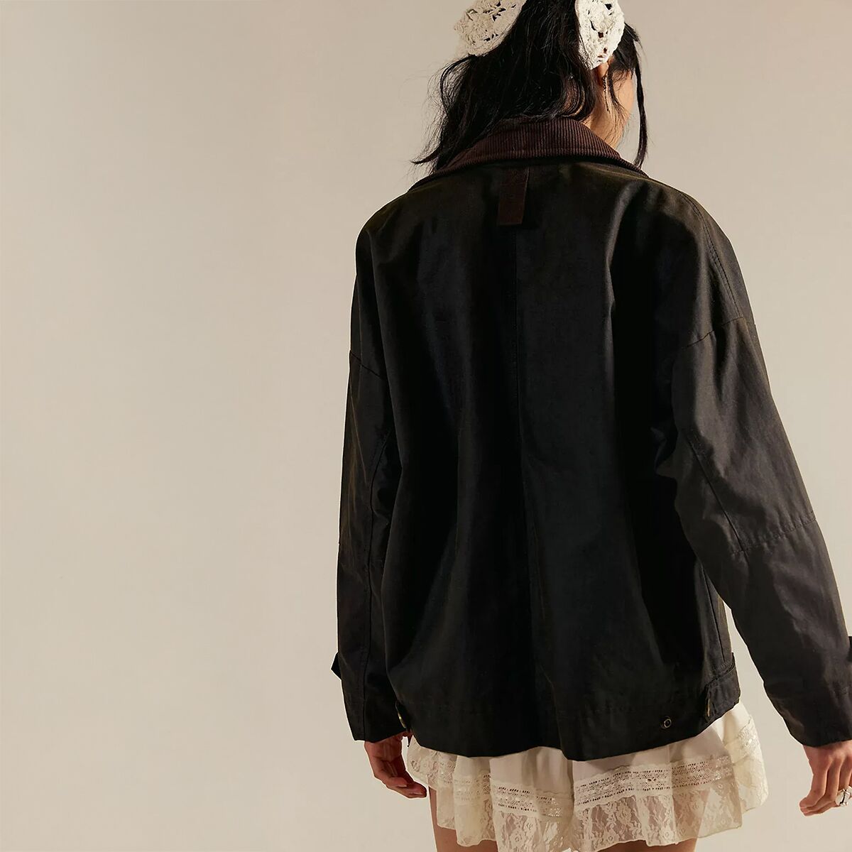 Женская куртка Free People Cori Waxed, цвет: Оливковый — фото 6
