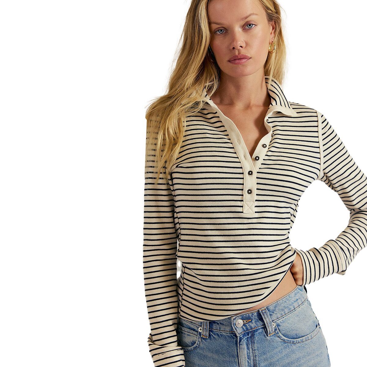 Lake Henley Stripe Top - Women's