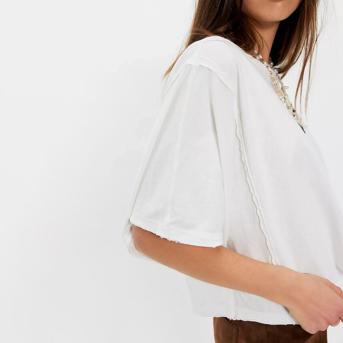 Женская футболка Free People Next Level, цвет: Слоновая кость — фото 5
