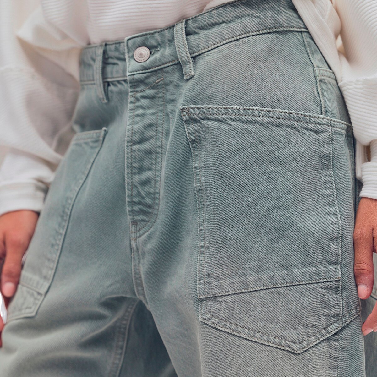 Женские брюки Free People Minimalist Moxie Boyfriend Pant, цвет: Aloe — фото 2
