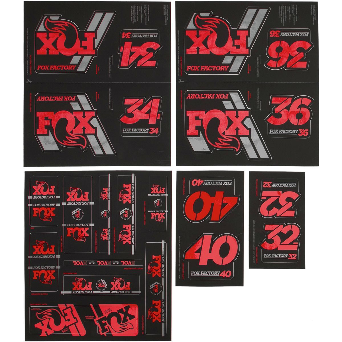 FOX Racing Shox Heritage Fork and Shock Decal Kit